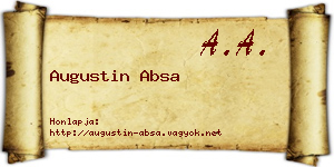 Augustin Absa névjegykártya